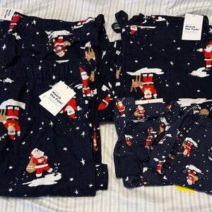 Old Navy Santa Print Family Pajama Set - Navy